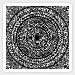 Black an white mandala art. Sticker